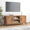 Mueble para TV madera maciza de pino marrón 110x35x48 cm