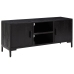 vidaXL Mueble para TV madera maciza de pino negro 110x35x48 cm