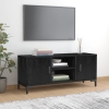 Mueble para TV madera maciza de pino negro 110x35x48 cm