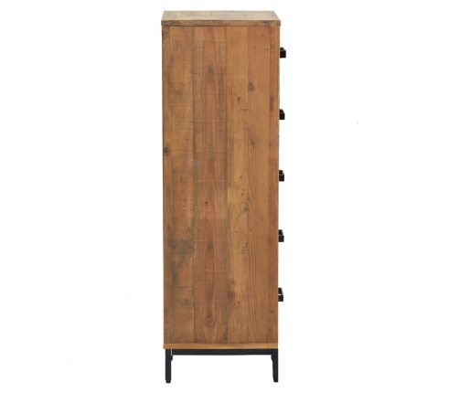 Cómoda de madera maciza de pino 42x35x110 cm