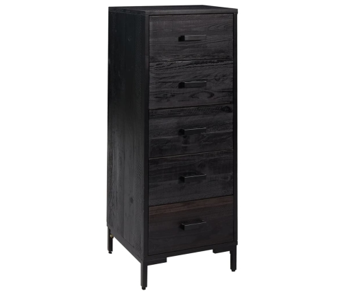 Cómoda de madera maciza de pino negro 42x35x110 cm