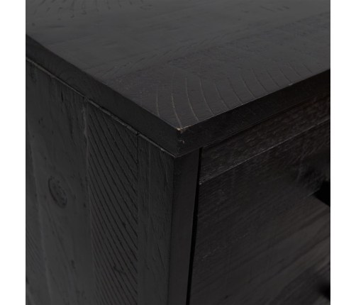 Cómoda de madera maciza de pino negro 42x35x110 cm