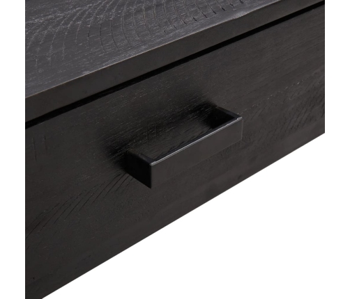 Mesa de centro madera maciza de pino negro 90x50x35 cm