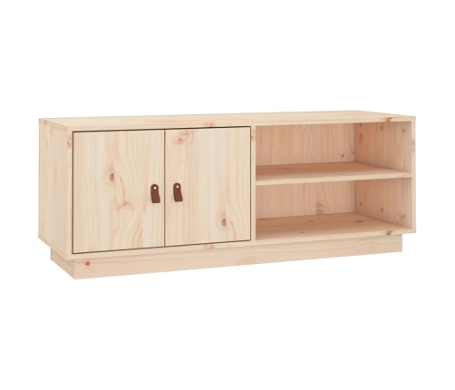 Mueble de TV de madera maciza de pino 105x34x40 cm