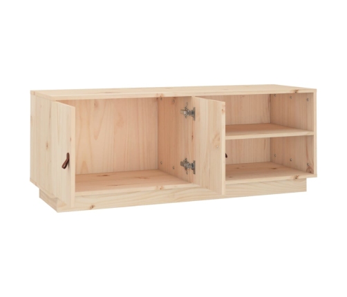 Mueble de TV de madera maciza de pino 105x34x40 cm