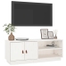 vidaXL Mueble de TV de madera maciza de pino blanco 105x34x40 cm