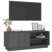 Mueble de TV de madera maciza de pino gris 105x34x40 cm