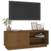 Mueble de TV madera maciza de pino marrón miel 105x34x40 cm