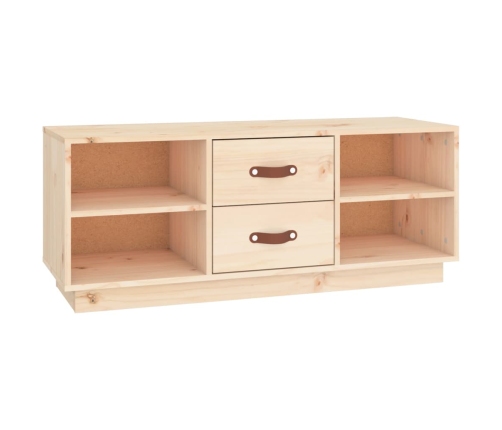 Mueble de TV de madera maciza de pino 100x34x40 cm