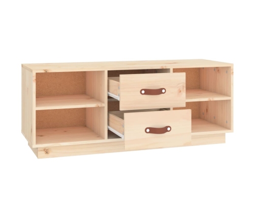 Mueble de TV de madera maciza de pino 100x34x40 cm