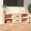 Mueble de TV de madera maciza de pino 100x34x40 cm