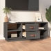 Mueble de TV de madera maciza de pino gris 100x34x40 cm