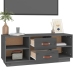 Mueble de TV de madera maciza de pino gris 100x34x40 cm