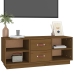 Mueble de TV madera maciza de pino marrón miel 100x34x40 cm