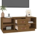 Mueble de TV madera maciza de pino marrón miel 100x34x40 cm