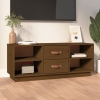 Mueble de TV madera maciza de pino marrón miel 100x34x40 cm