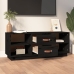 Mueble de TV de madera maciza de pino negro 100x34x40 cm