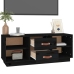 Mueble de TV de madera maciza de pino negro 100x34x40 cm