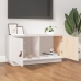 Mueble de TV de madera maciza de pino blanco 80x34x40 cm