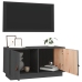 Mueble de TV de madera maciza de pino gris 80x34x40 cm