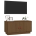 Mueble de TV madera maciza de pino marrón miel 80x34x40 cm