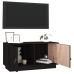 vidaXL Mueble de TV de madera maciza de pino negro 80x34x40 cm