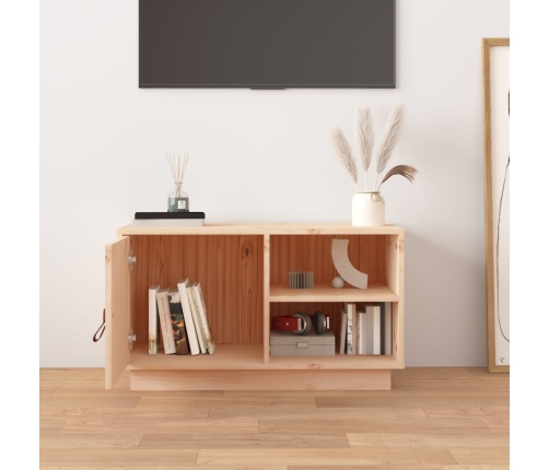 Mueble de TV de madera maciza de pino 70x34x40 cm