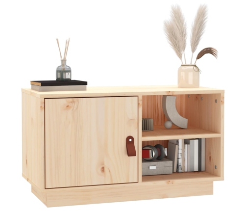 Mueble de TV de madera maciza de pino 70x34x40 cm