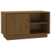 Mueble de TV madera maciza de pino marrón miel 70x34x40 cm