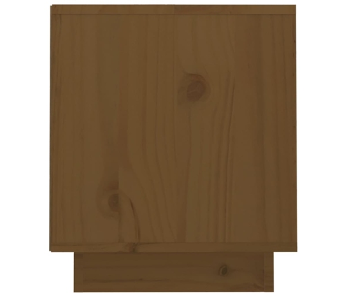 Mueble de TV madera maciza de pino marrón miel 70x34x40 cm