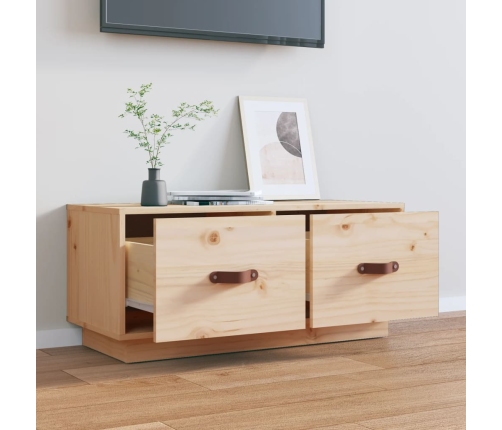 vidaXL Mueble de TV de madera maciza de pino 80x34x35 cm