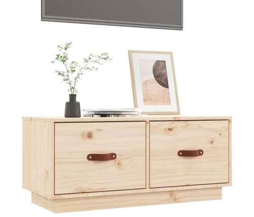 vidaXL Mueble de TV de madera maciza de pino 80x34x35 cm