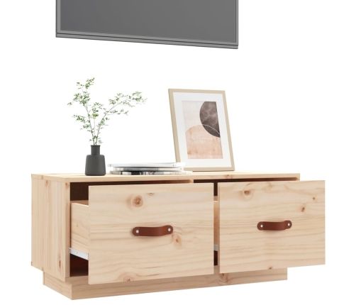 vidaXL Mueble de TV de madera maciza de pino 80x34x35 cm