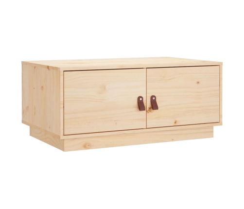 Mesa de centro de madera maciza de pino 80x50x35 cm