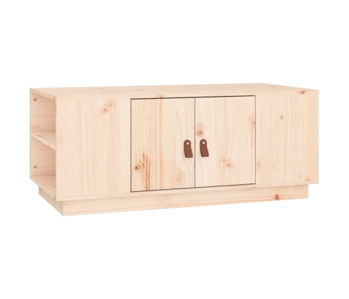 vidaXL Mesa de centro de madera maciza de pino 100x50x41 cm