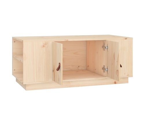 vidaXL Mesa de centro de madera maciza de pino 100x50x41 cm