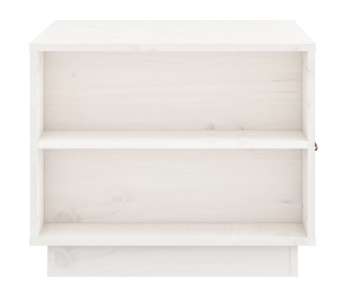 vidaXL Mesa de centro de madera maciza de pino blanco 100x50x41 cm