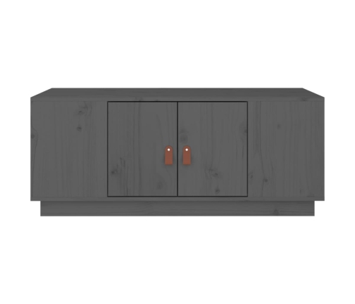 Mesa de centro de madera maciza de pino gris 100x50x41 cm