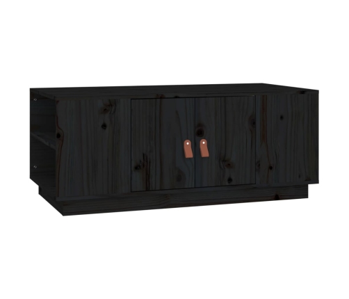 Mesa de centro de madera maciza de pino negro 100x50x41 cm