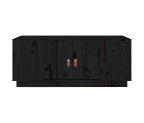 Mesa de centro de madera maciza de pino negro 100x50x41 cm