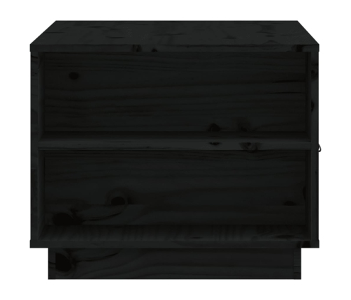 Mesa de centro de madera maciza de pino negro 100x50x41 cm