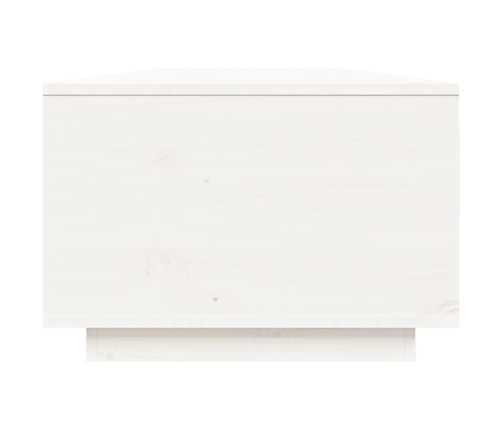 vidaXL Mesa de centro de madera maciza de pino blanco 80x50x35,5 cm