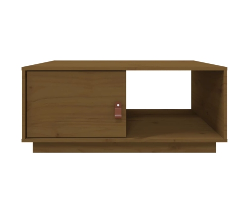 vidaXL Mesa de centro madera maciza de pino marrón miel 80x50x35,5 cm