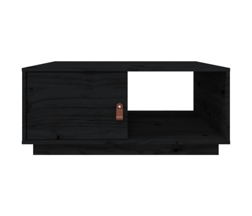 Mesa de centro de madera maciza de pino negro 80x50x35,5 cm