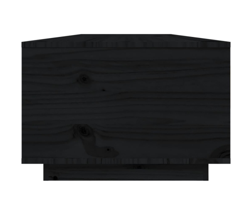 Mesa de centro de madera maciza de pino negro 80x50x35,5 cm