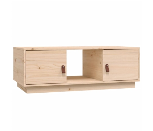 Mesa de centro de madera maciza de pino 100x50x35 cm