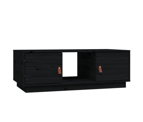 Mesa de centro de madera maciza de pino negro 100x50x35 cm