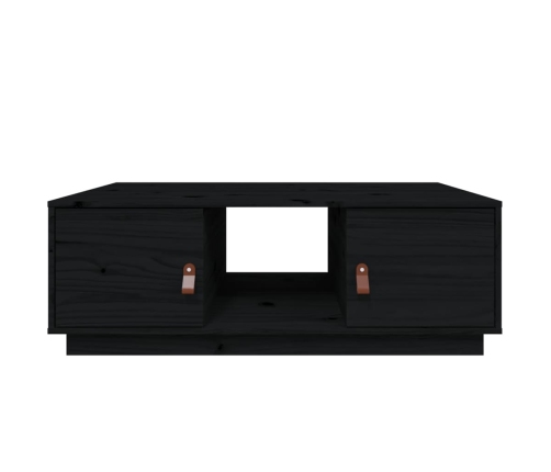 Mesa de centro de madera maciza de pino negro 100x50x35 cm