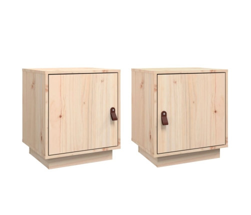 Mesitas de noche 2 uds madera maciza de pino 40x34x45 cm