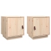 Mesitas de noche 2 uds madera maciza de pino 40x34x45 cm